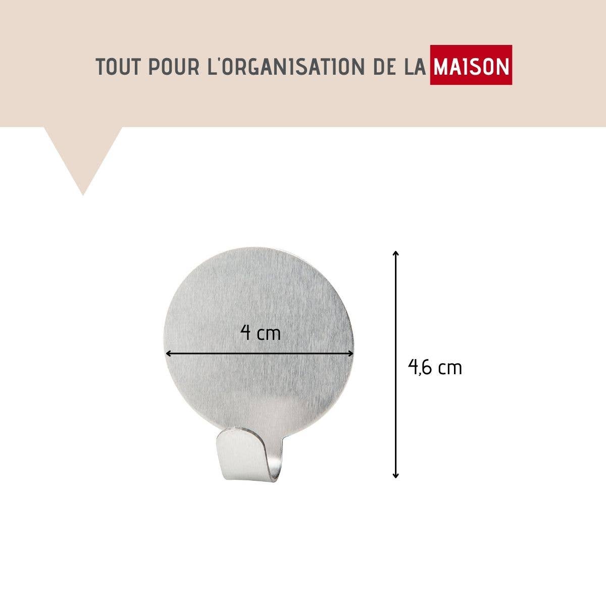 Fackelmann - Wholesale Wall Hook - Tecno round adhesive hooks set of 22