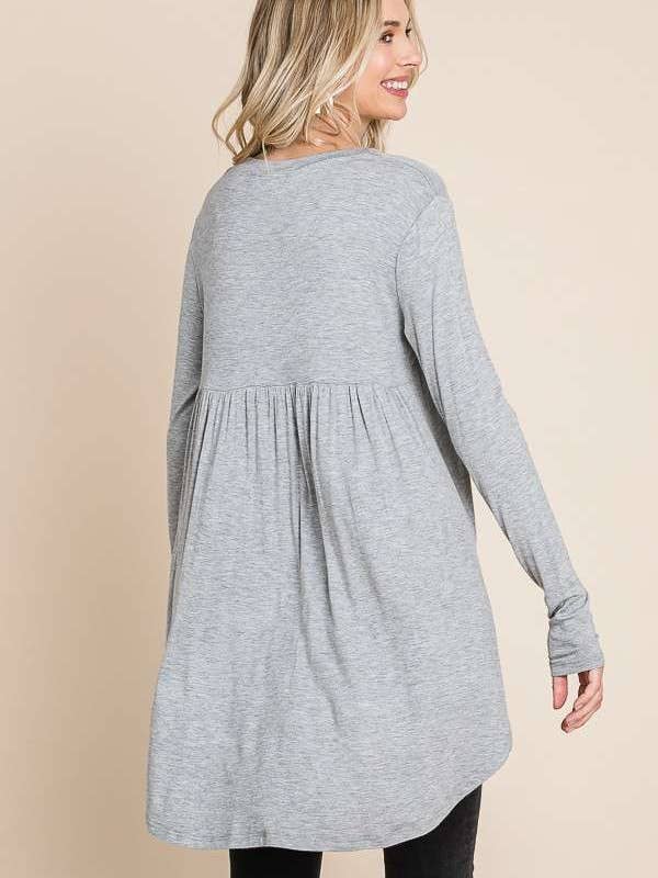 Culture Code - Wholesale Tunic - Women's - CAD1198L - CREW NECK SHIRRING BACK LSLV DRESS8