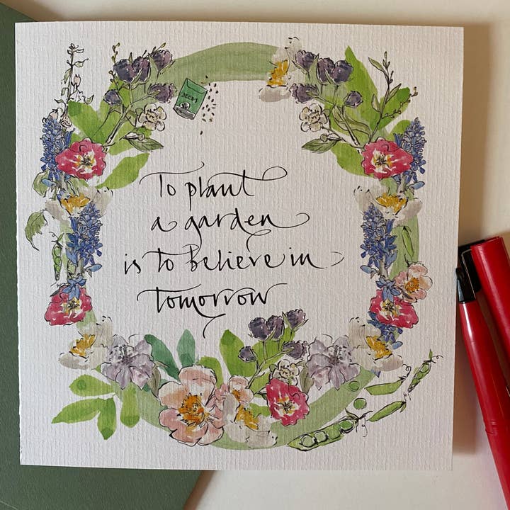 Edinburgh Letters – wholesale Everyday greeting card – Positive Gardening Greeting Card