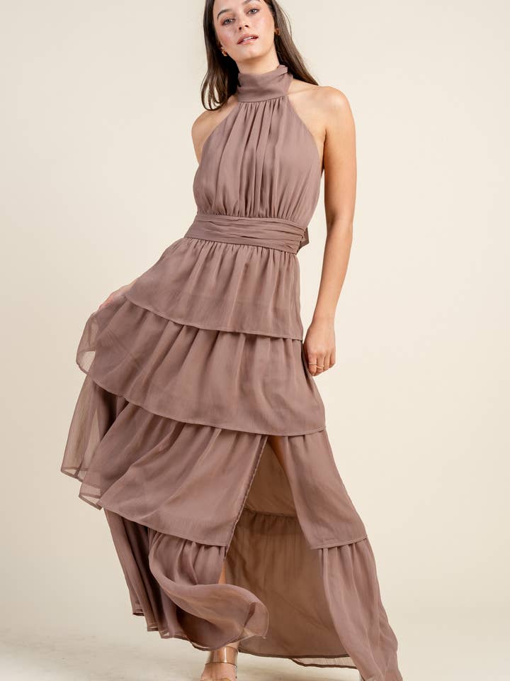 BD13003B / SOFT YORYU CHIFFON MAXI DRESS for wholesale by BEIVY & COLLABO