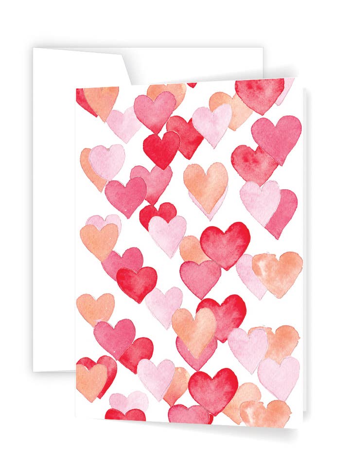 Confetti Hearts Valentines Greeting Card for wholesale by Ellen Walsh Designs