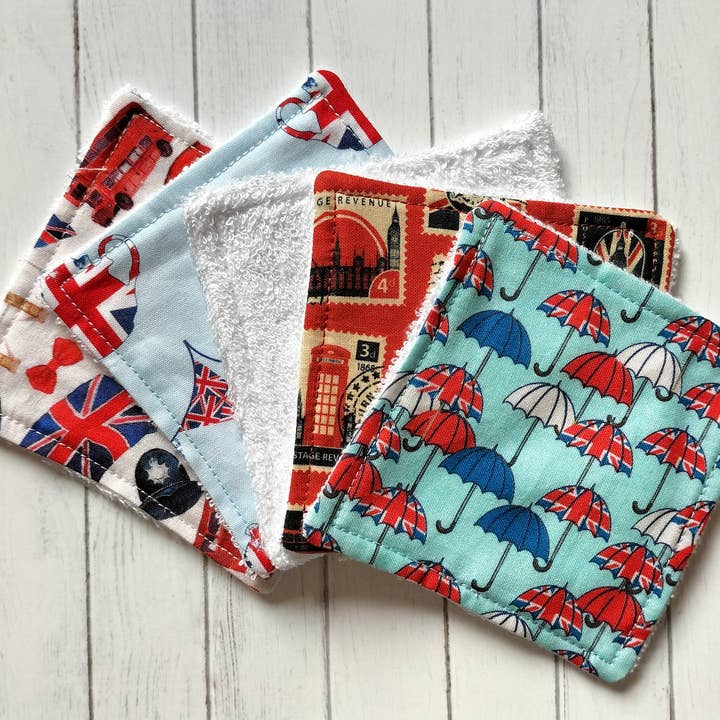 British gift reusable face wipes, London eco friendly cloths for wholesale by Hannah and me