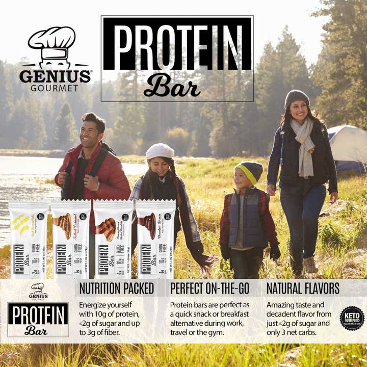 Genius Gourmet - Wholesale Snack Bar - Protein Bar - Peanut Butter Chocolate - 10 count6