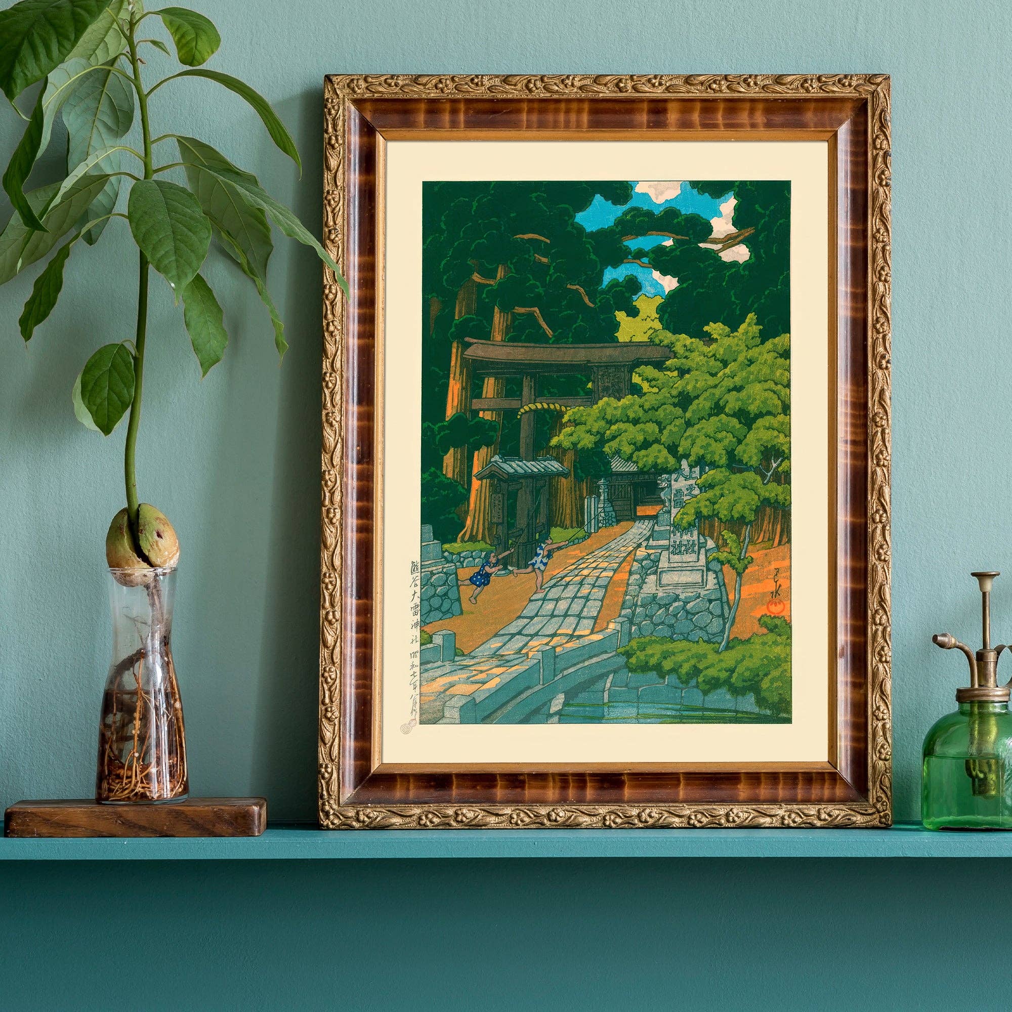 Ink & Drop - Wholesale Art Print - Kumagaya Shrine by Kawase Hasui Print3