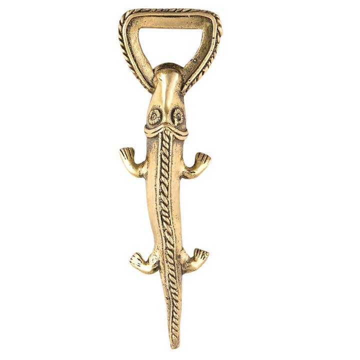 1 Piece Crocodile Brass Bottle Cap Opener Gold for wholesale on Faire1
