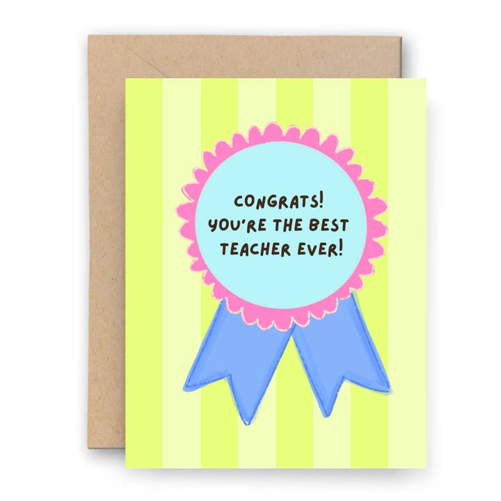 Little Tomato - Wholesale Teacher/Back-to-School Card - Congrats You're The Best Teacher Ever - Greeting Card