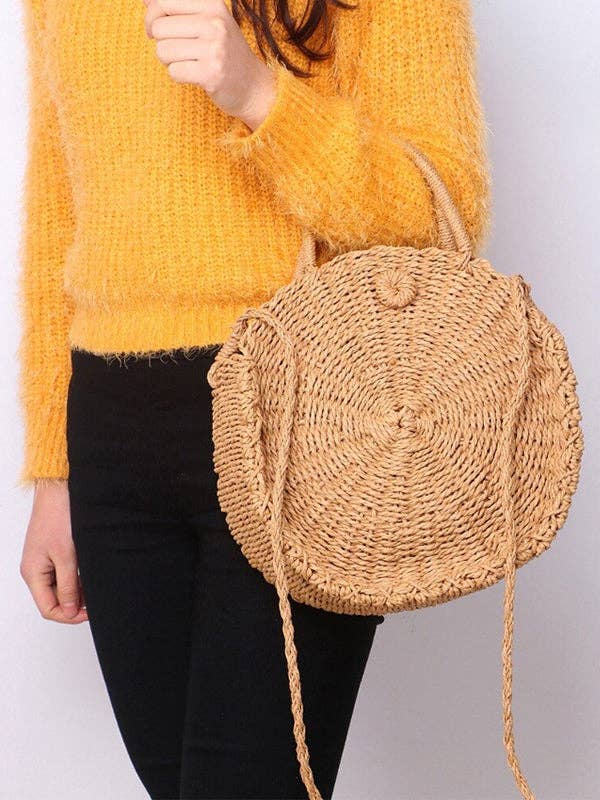 Wood&Chic - Wholesale Beach Bag - Round Straw Bag - Willow5