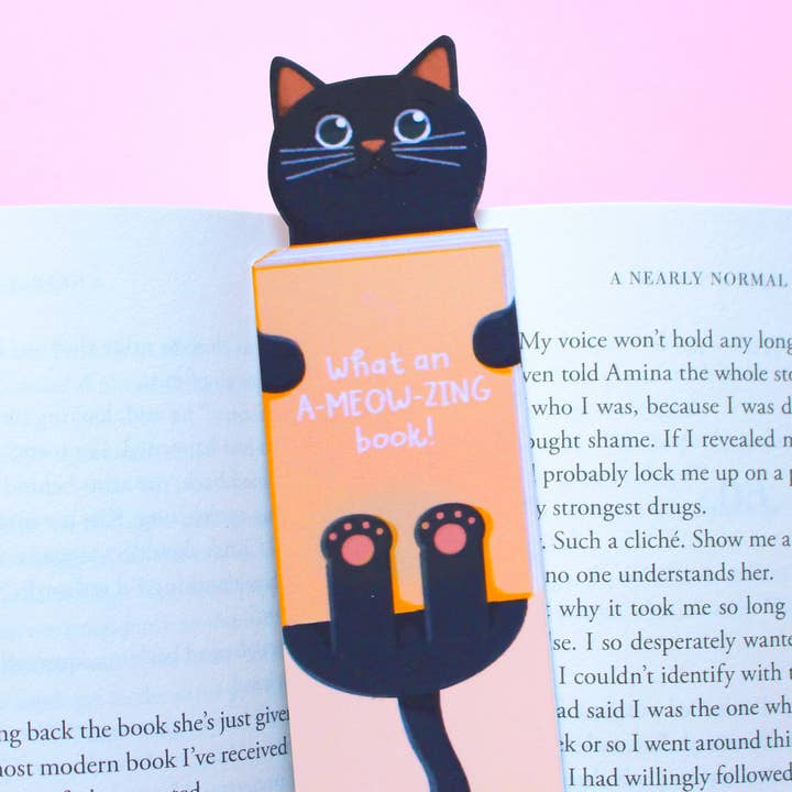 Zwarte Cat bladwijzer voor wholesale door Vanessa Forte Art