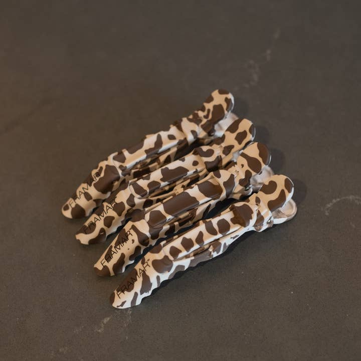 Framar Hair Brushes & Hair Accessories - Wholesale Hair Clip - Women's - FRAMAR Cow Print Alligator Hair Clips For Women, Gator Clips8