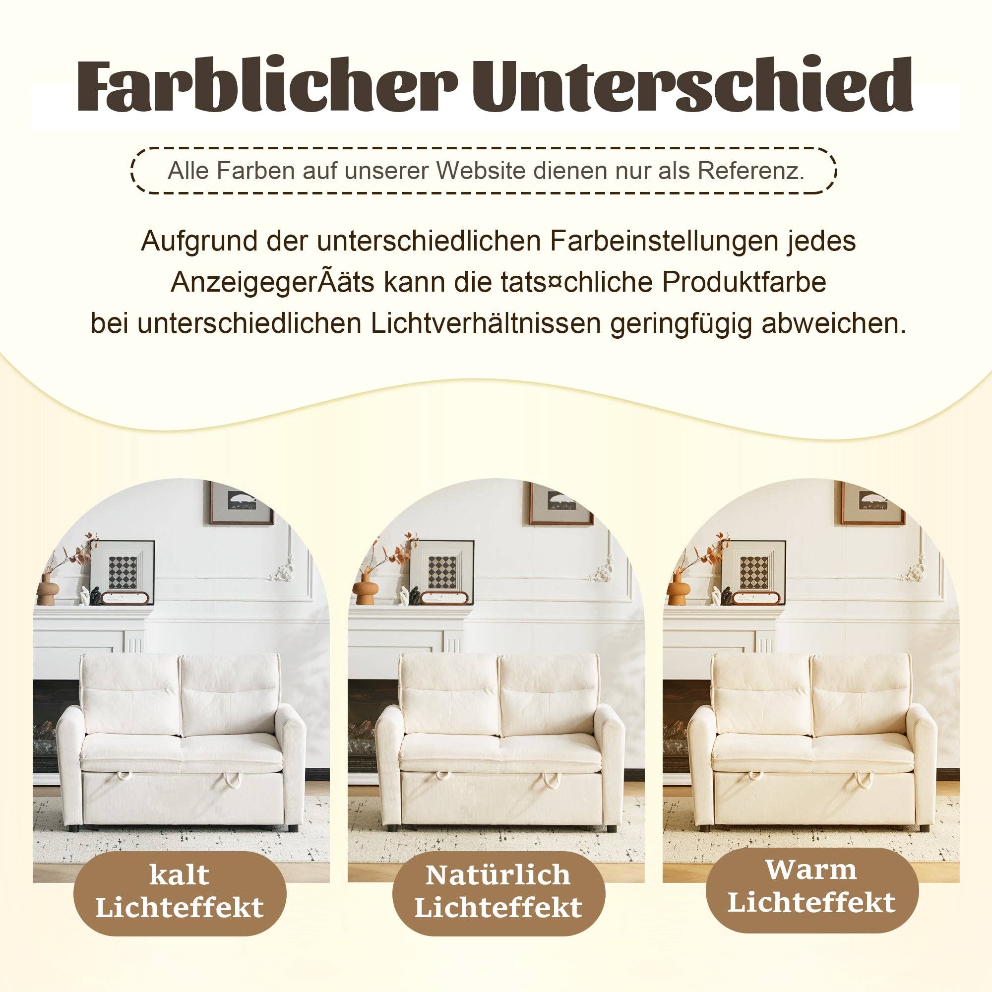 Urban Meuble - Wholesale Sofa - Light beige velvet 2-seater convertible sofa bed, 5-position backrest RIDGEGLEN10