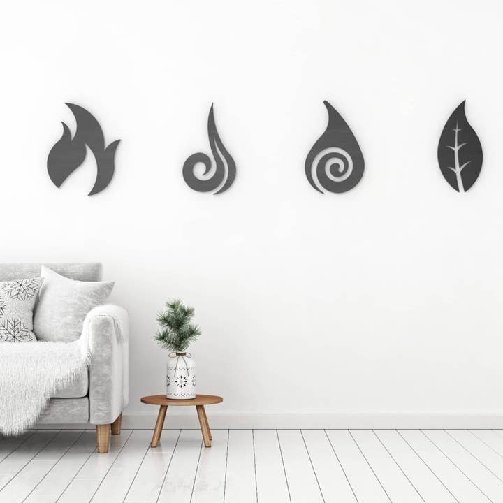 PeroWorx Designs - Wholesale Wall Accent - Four Elements Wood Wall Art, Norse Wall Décor, Home Decor1