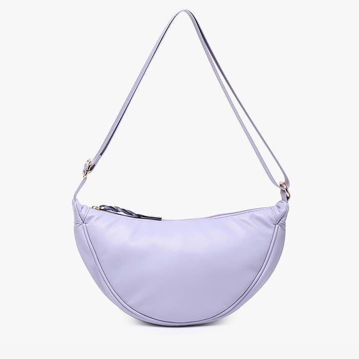 Jen & Co. - Wholesale Crossbody Bag - Women's - M2671 Stella Banana Sling Bag w/ Braided Zipper