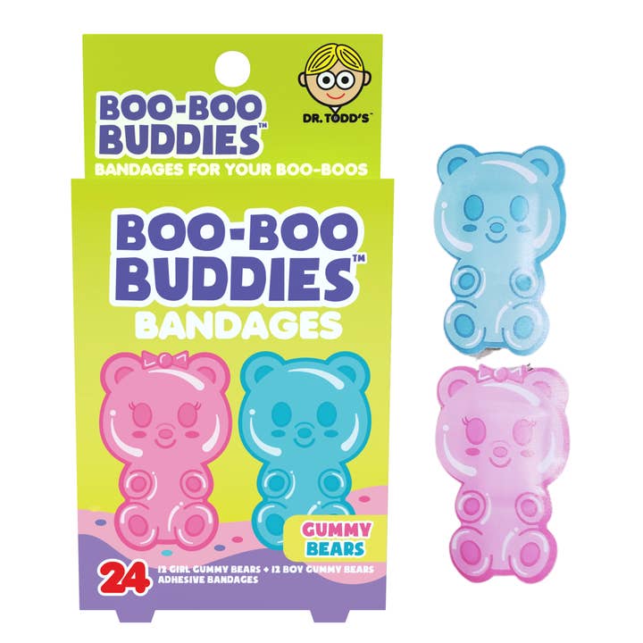 Cerotti Orsetti Gommosi 24 pz. Boo Boo Buddies® del Dr. Todd per la vendita all'ingrosso da parte di Boo Boo Buddies