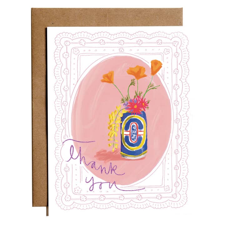 Thank you Card | Can of flowers for wholesale by everybuddy