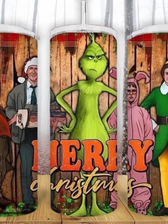 20oz Christmas Character Tumbler for wholesale by Creative Queen Boutique