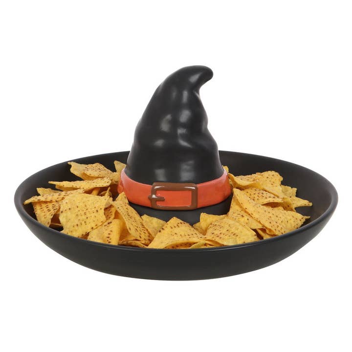 Something Different Wholesale - Wholesale Serving Tray - Halloween Wicked Witch Hat Chip & Dip Snack Serving Dish1
