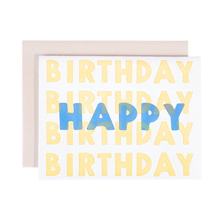 Birthday Birthday Birthday Card for wholesale by Ink Paper Crafts
