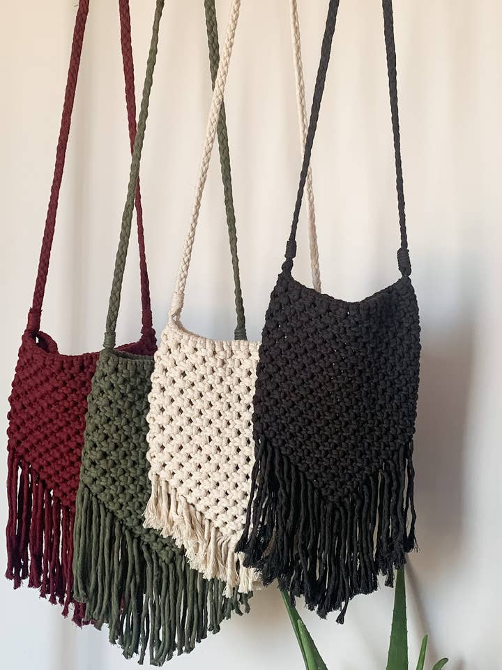 Macrame Crossbody Purse for wholesale by Maple Street Made