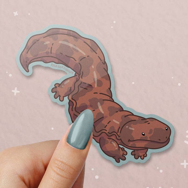 Sticker en vinyle Salamandre géante pour la vente par Byte Size Treasure