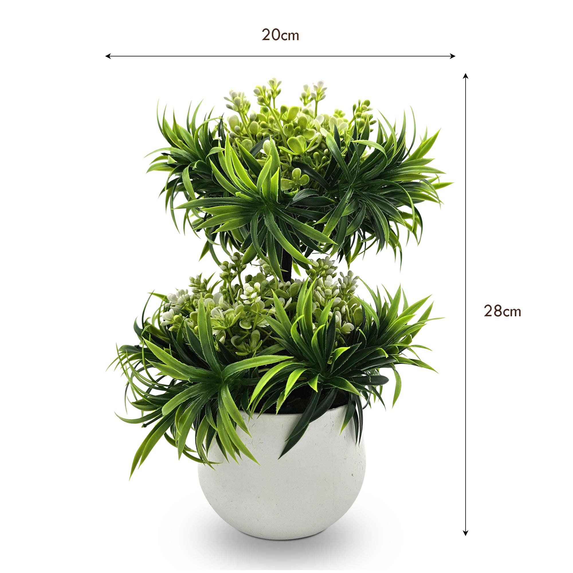 Ledsone – wholesale Artificial plant – Small Potted Artificial Flower 2 Pack Indoor Décor ~53819