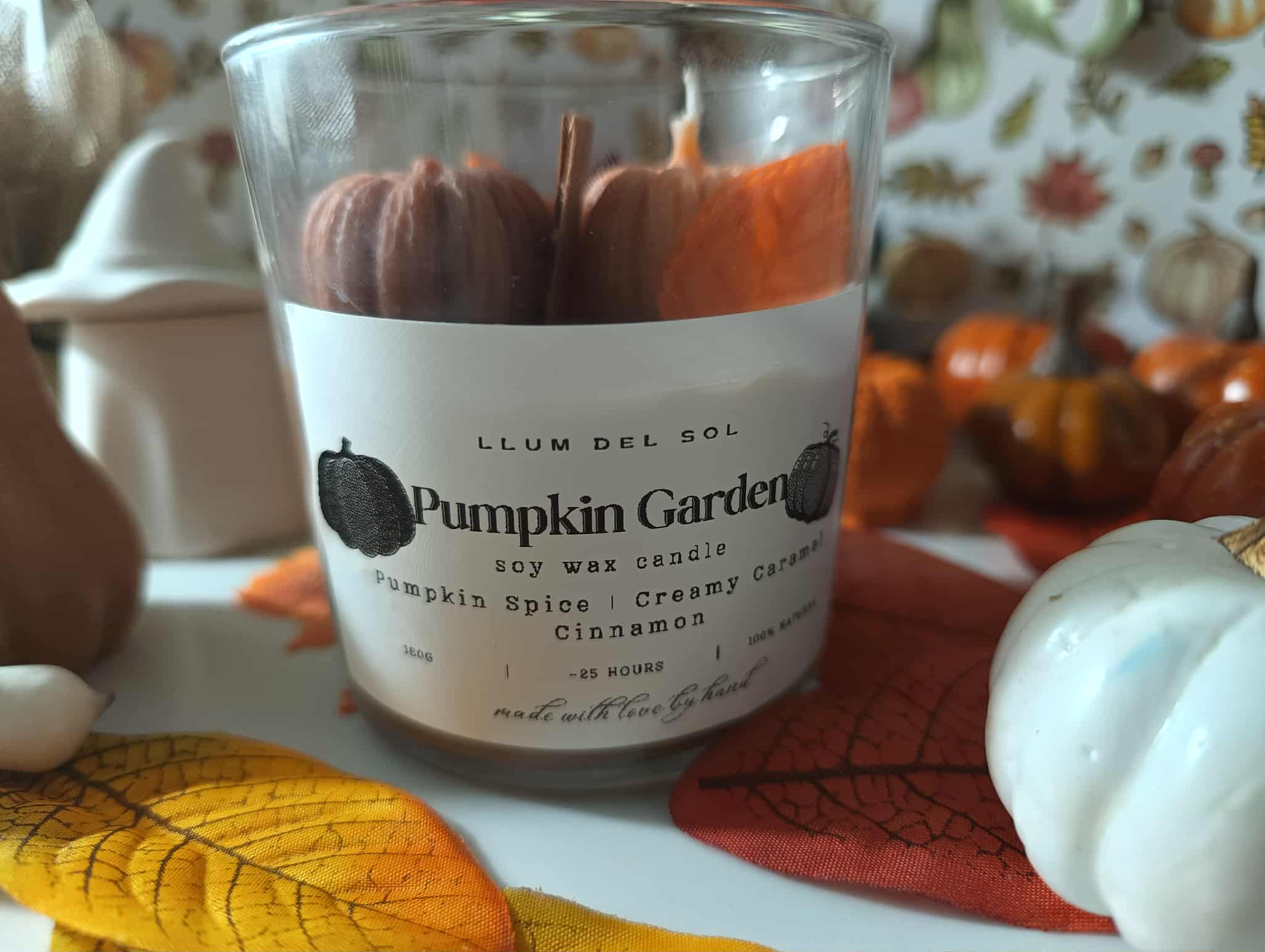 Llum del Sol - Wholesale Jar/Filled Candle - Pumpkin Candle Chai Candle – Pumpkin Spice, Creamy Caramel 7