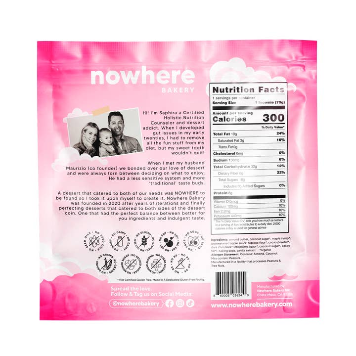 Nowhere Bakery - Wholesale Brownie - The Brownie
