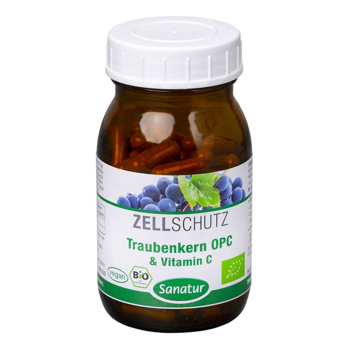 Sanatur GmbH - Wholesale Oral Supplement/Vitamin - Grape seed OPC & vitamin C, 90 capsules, organic, CELL PROTECTION*