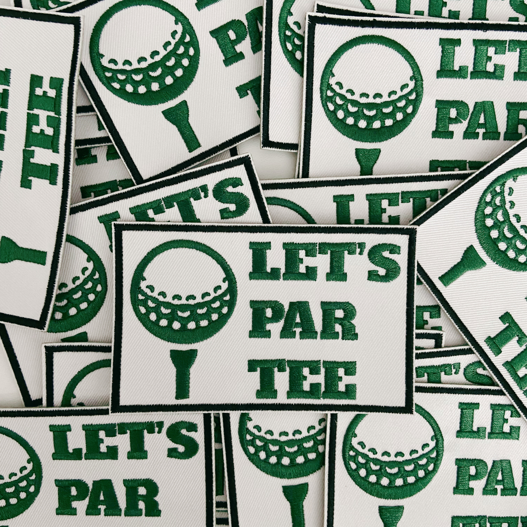 TEELUX - Wholesale Patch - 3.5" LET'S PAR TEE (golf)  -  Embroidered Hat Patch0