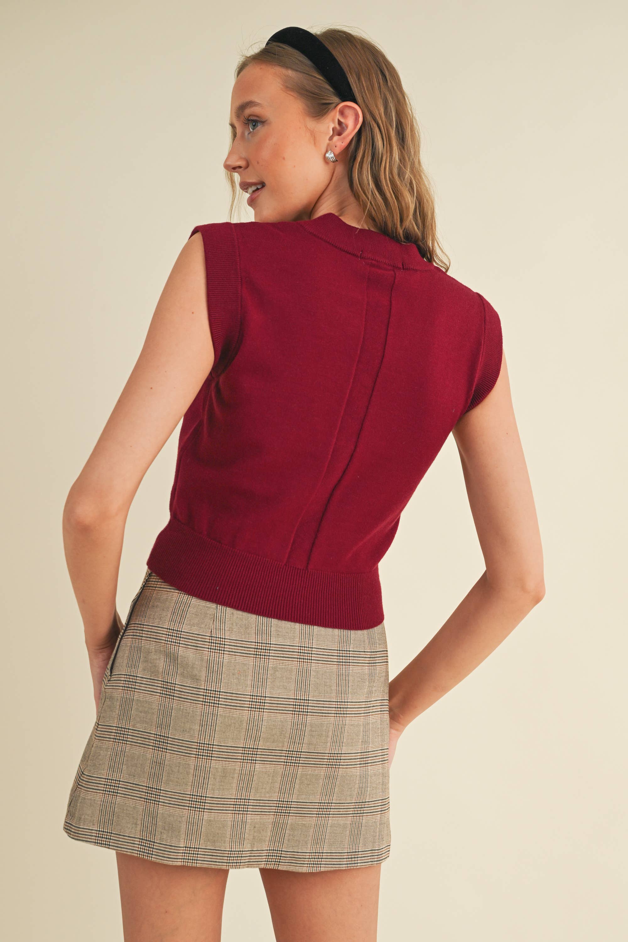 Cloud Ten - Wholesale Knit Sweater - Women's - CSW9821 - Women's Rib Neck Knit Sweater9