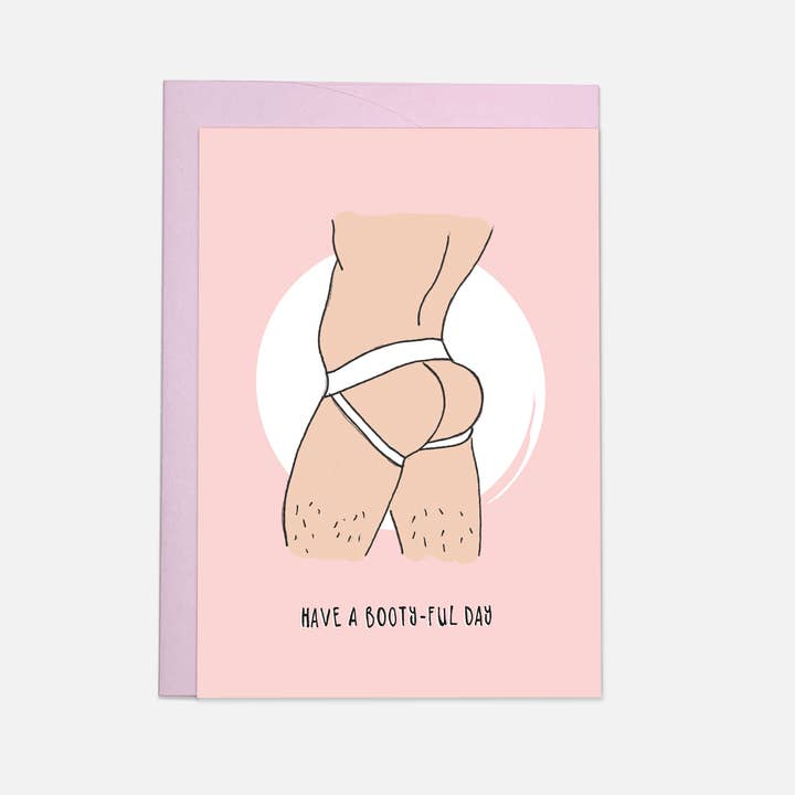 Booty jock greeting card for wholesale by Kaart Blanche