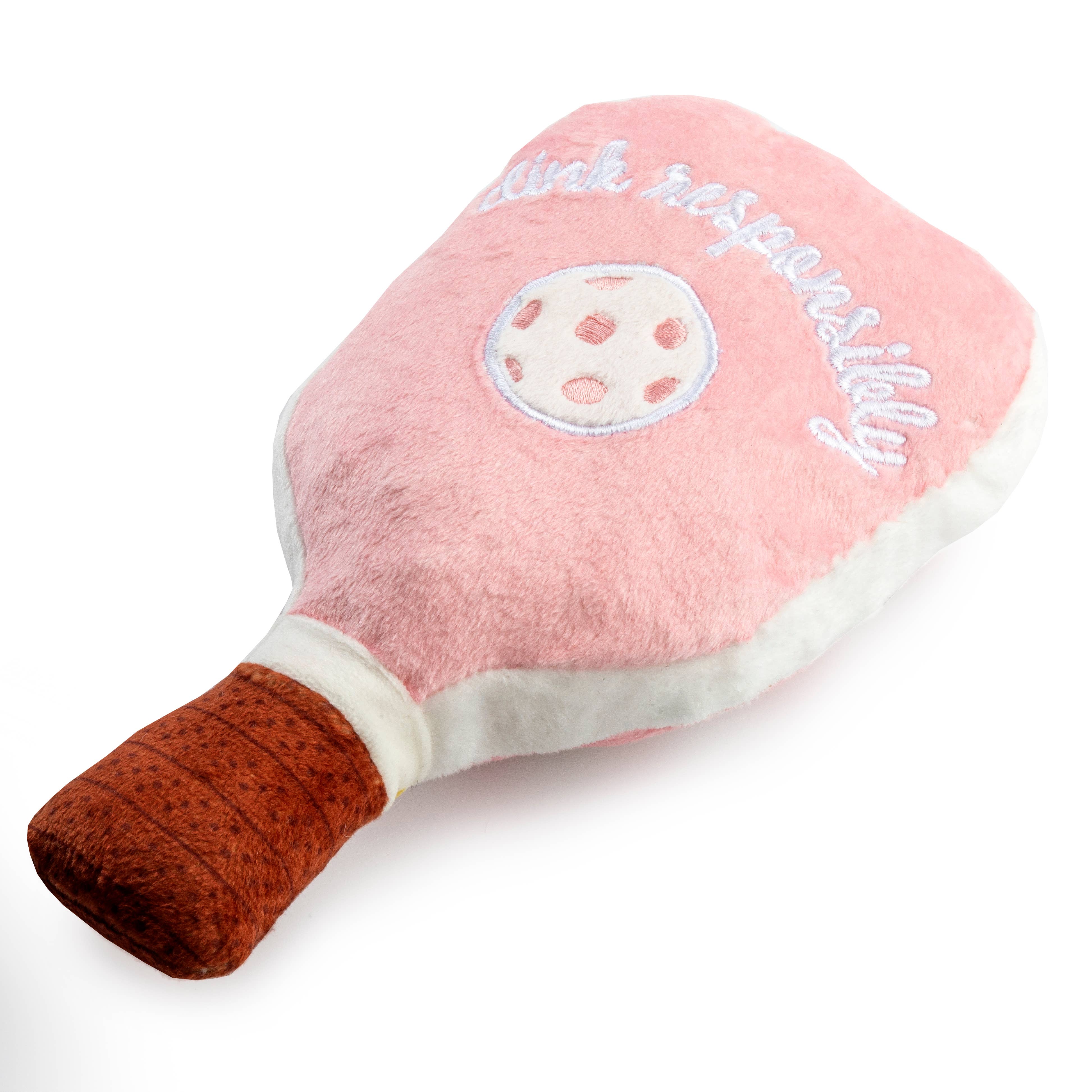 Haute Diggity Dog - Wholesale Pet Plush Toy - Dog - Pink Checker Pickleball Paddle by Haute Diggity Dog2