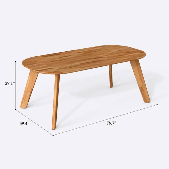 Tomruque - Wholesale Side table - Monroe Solid Wood Oval Dining Table - Minimalist Design16