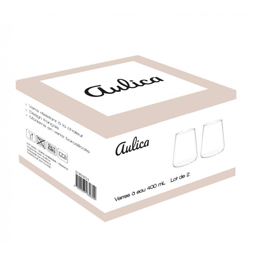 AULICA - Vente Verre/tasse - Verres à eau 400ml - lot de 22