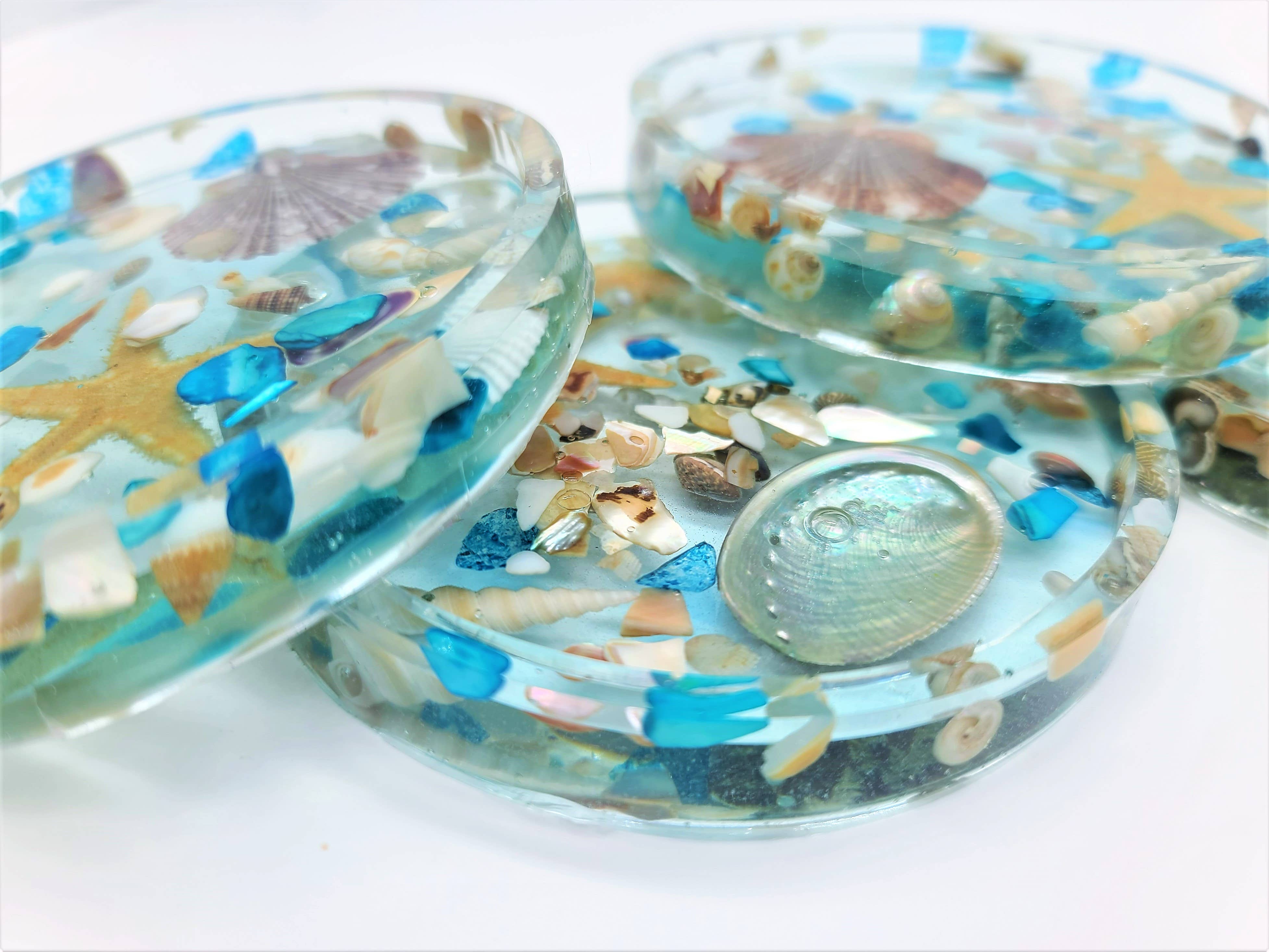 JEMS of the Sea - Wholesale Coasters - Handmade Eco-Friendly Resin Seashell Coasters8