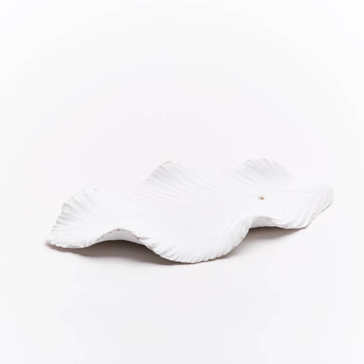 Anoq - Wholesale Incense Holder - Scent burner - White ceramic incense holder - White Leaf1
