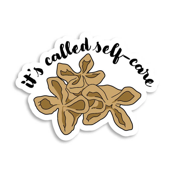 Autocollant "Ça s'appelle prendre soin de soi" Crab Rangoon pour la vente par Miss Elaneous Art