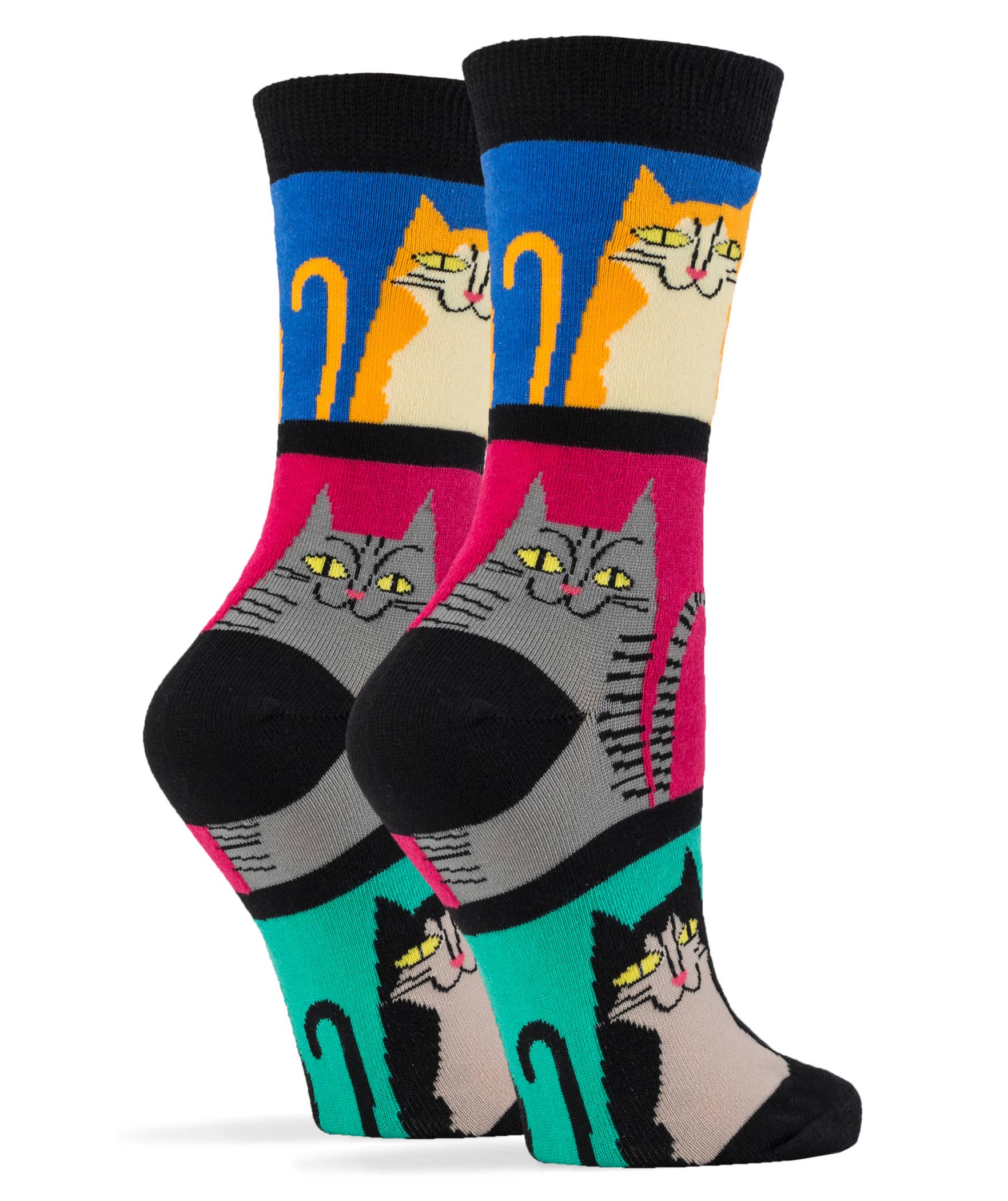 Oooh Yeah/Sock It Up/Oooh Geez Slippers – wholesale Socks – Women's – Mod Meow | Women's Novelty Cat Crew Socks1