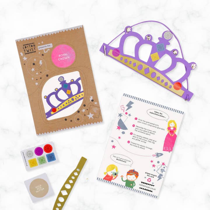 Cotton Twist - Wholesale DIY Craft Kit - Kids - Make Your Own Royal Crown Kit