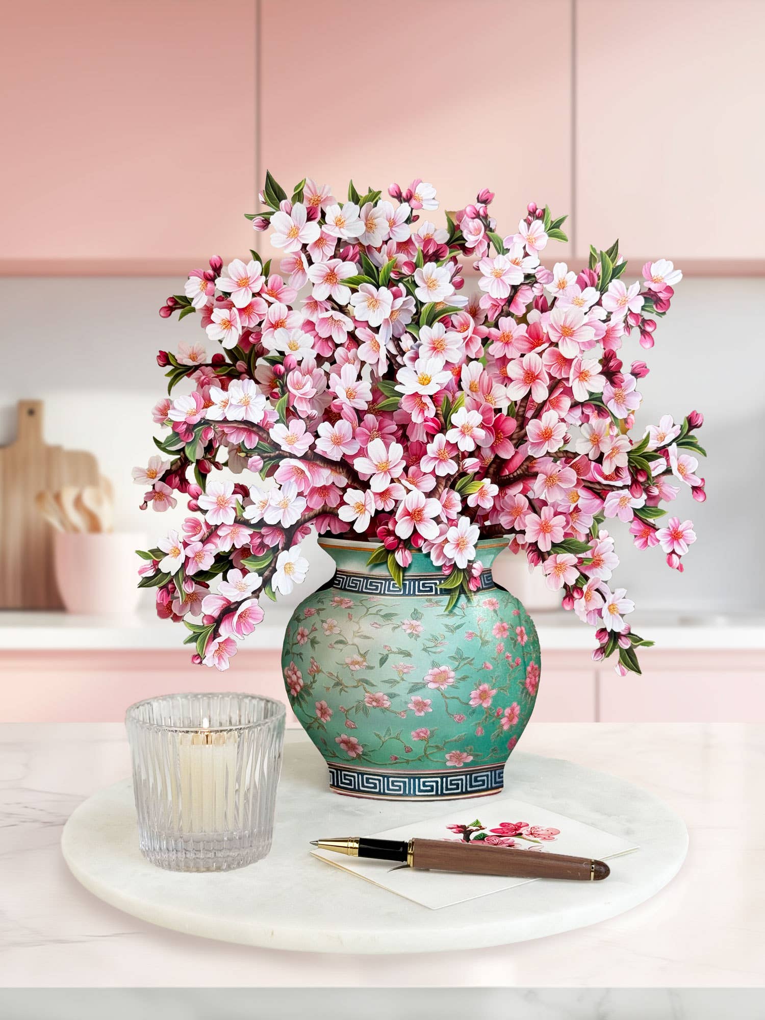 FreshCut Paper LLC - Wholesale Everyday Greeting Card - Japanese Cherry Blossoms (8 Pop-up Greeting Cards)3