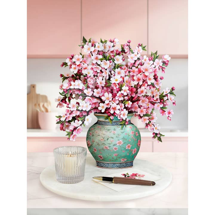 FreshCut Paper LLC - Wholesale Everyday Greeting Card - Japanese Cherry Blossoms (8 Pop-up Greeting Cards)3