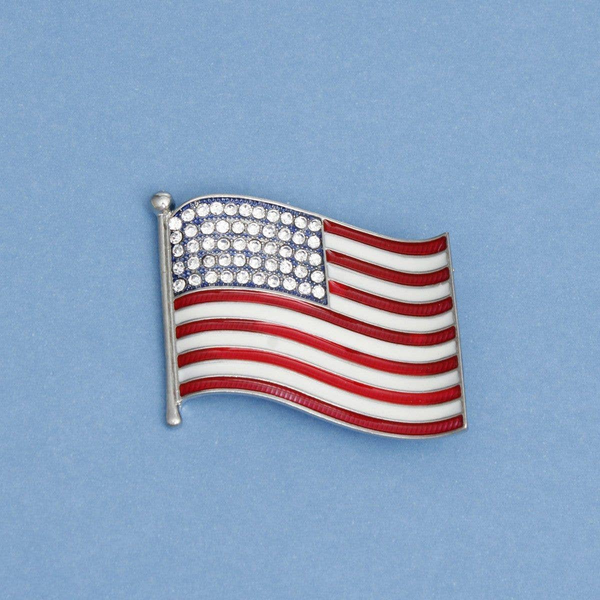Multicolor Broche de Bandera Americana Ondulada Patriótica para Mujer de venta al por mayor en Faire1