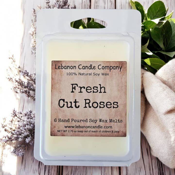 Lebanon Candle Company - Wholesale Wax Melt - Fresh Cut Roses Wax Melt , Scented Soy, Non-Toxic, Highly Scented, Handmade in The USA, 6 Cube Melt, Natural Soy Wax, Long Lasting Scent10
