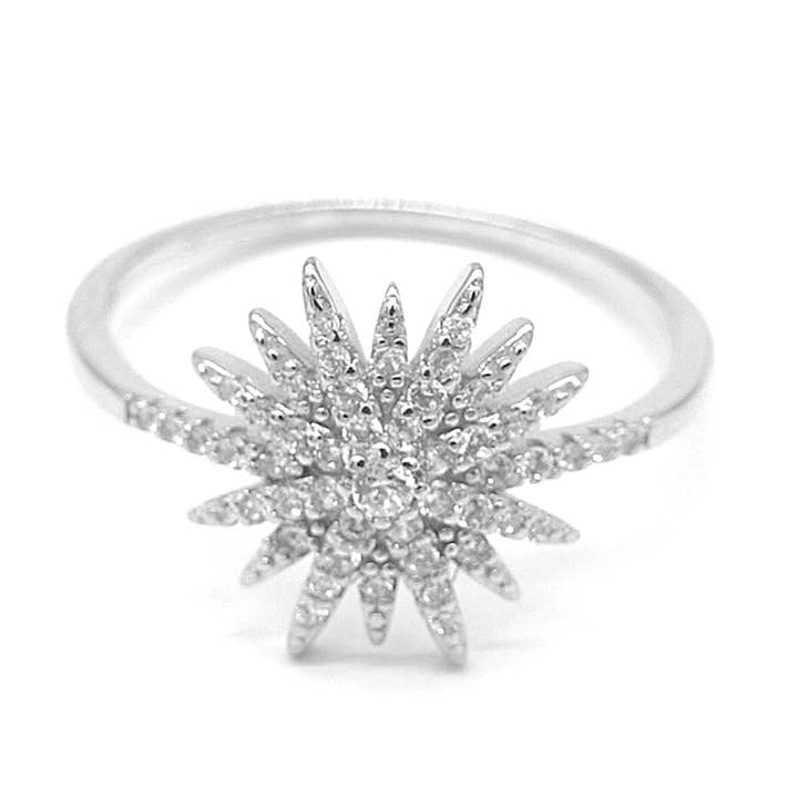 Sterling Silver Shooting Star Ring With crystals from Swarovski for wholesale by Amy and Annette