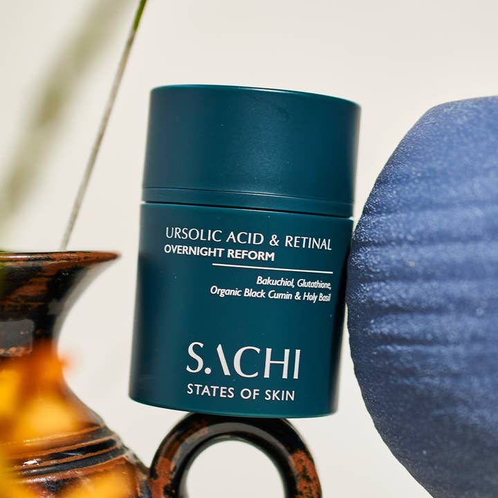 Sachi Skin – wholesale Facial moisturiser – Ursolic Acid & Retinal Overnight Reform - 30ml11
