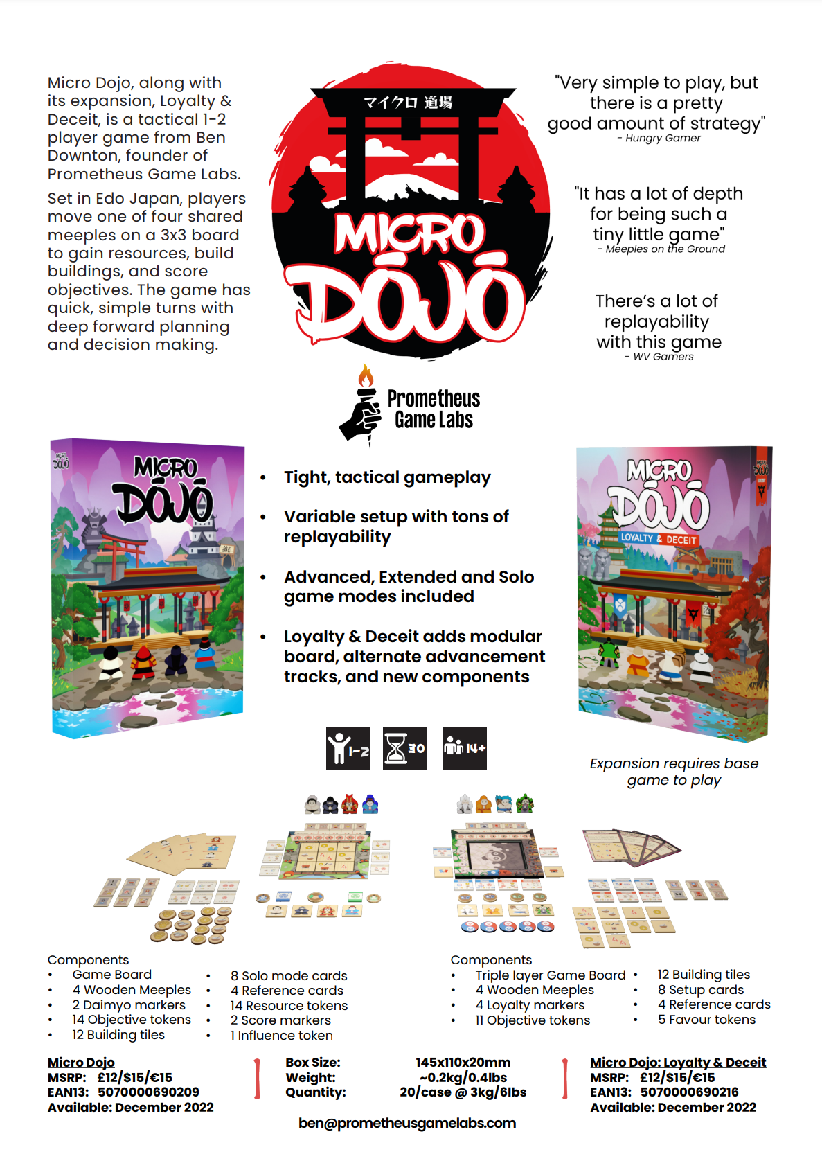 QMDirect - Wholesale Board Game - Micro Dojo3
