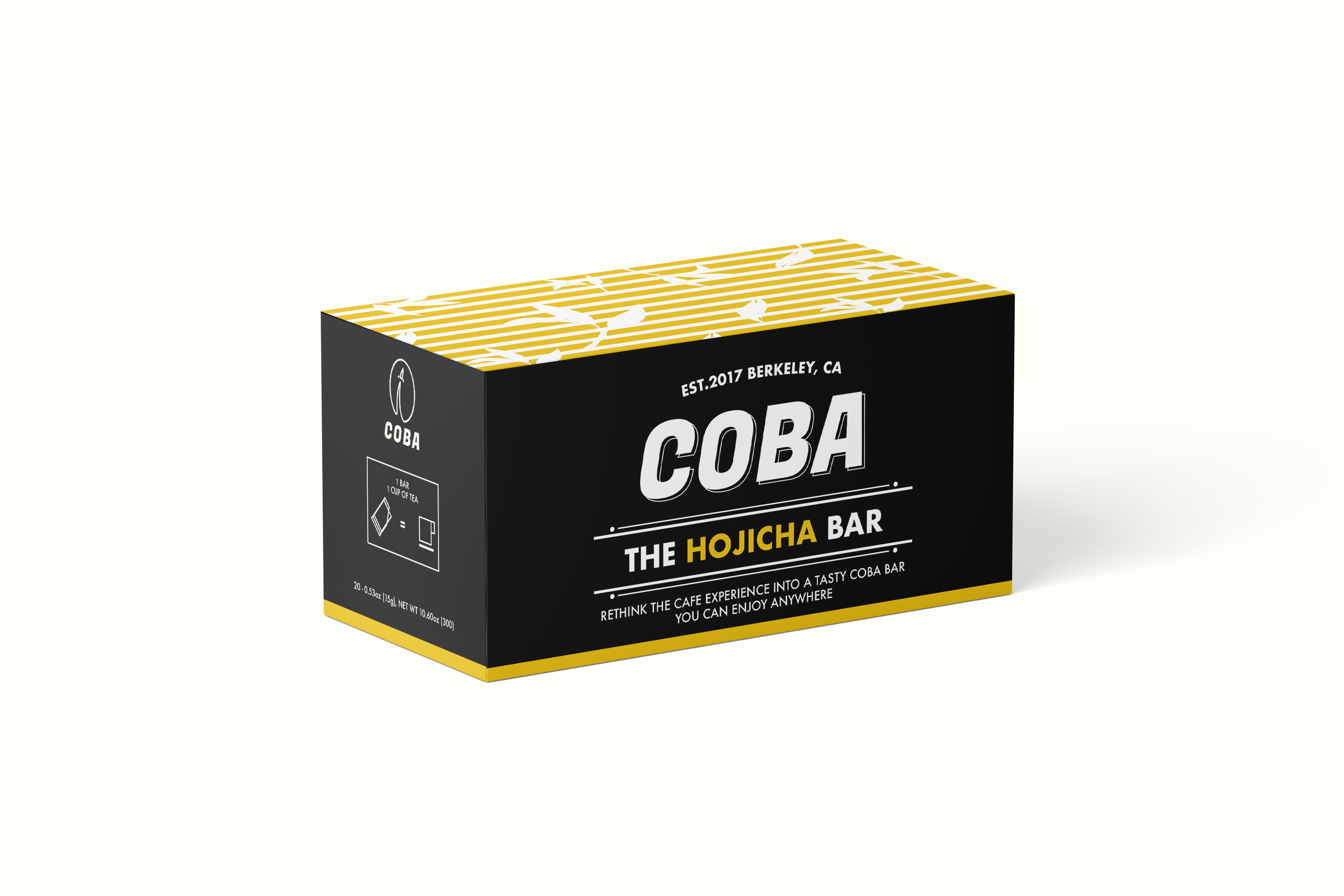 COBA, The Coffee Bar - Vente Barre chocolatée - Tablette de chocolat Hojicha Latte de COBA (20 par caisse)2