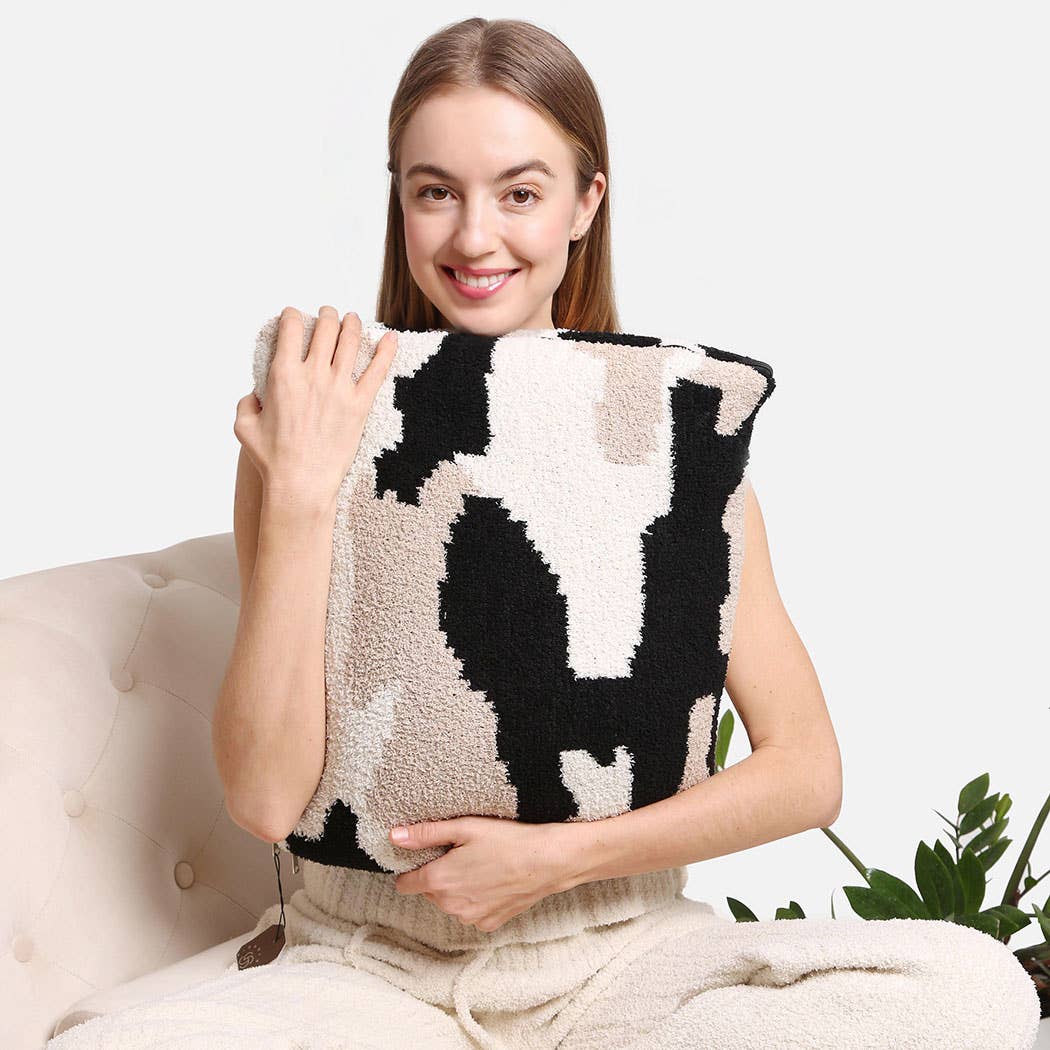 Fashion City - Wholesale Throw Blanket - 2 In 1 Camouflage Print Throw Blanket & Pillow6