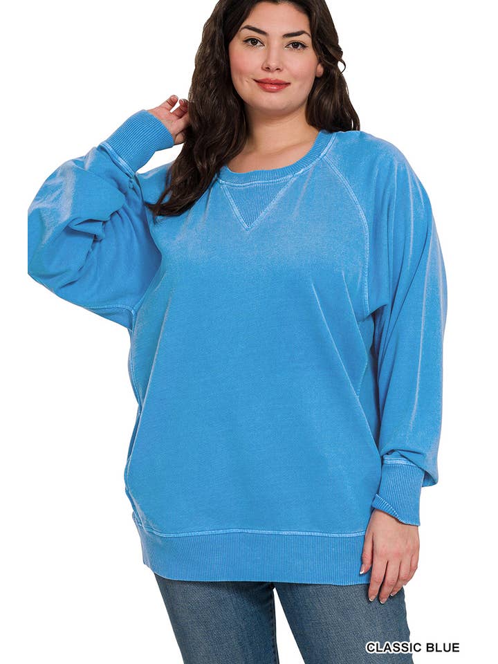 Vanilla Monkey - Wholesale Sweatshirt - Women's - Plus Pigment Dyed French Terry Pullover24