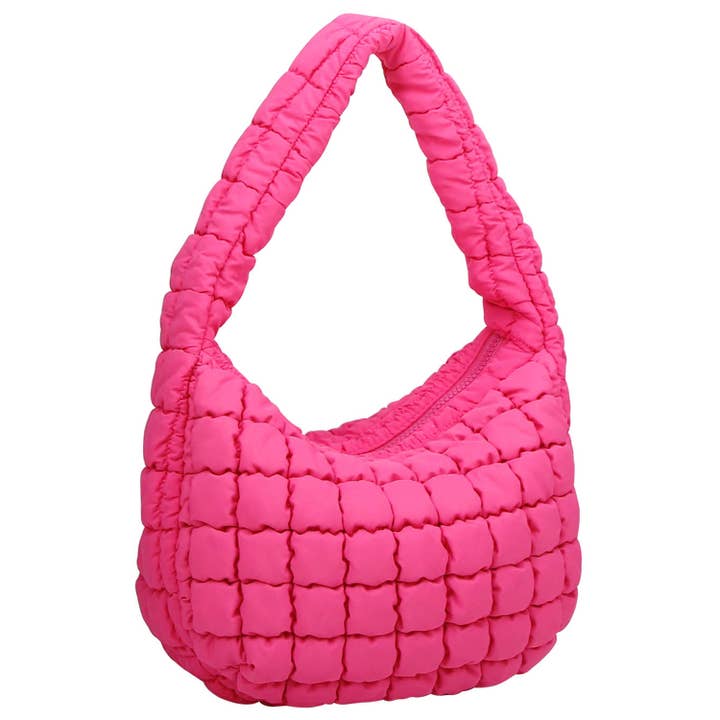 M&M HANDBAGS, LLC. - Wholesale Shoulder Bag - Women's - NQ131Â Puffy Quilted Nylon Shoulder bag