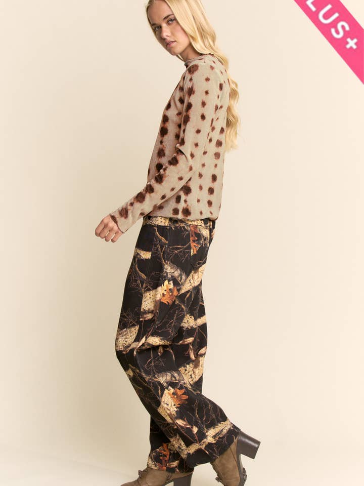 Davi & Dani - Wholesale Knit Top - Women's - PLUS MESH TIE DYE LONG SLEEVE TOP9